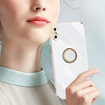 Custodia TPU antiurto con bordo oro 6D per iPhone XS