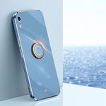 Custodia TPU antiurto con bordo oro 6D per iPhone XS