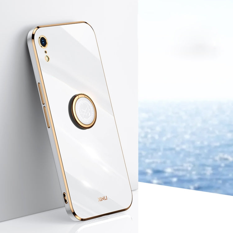 Custodia TPU antiurto con bordo oro 6D per iPhone XS