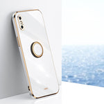 Custodia TPU antiurto con bordo oro 6D per iPhone XS