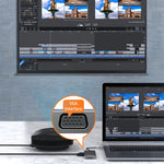 Docking station USB-C 10 in 1 con HDMI, VGA, RJ45 e slot SD/TF