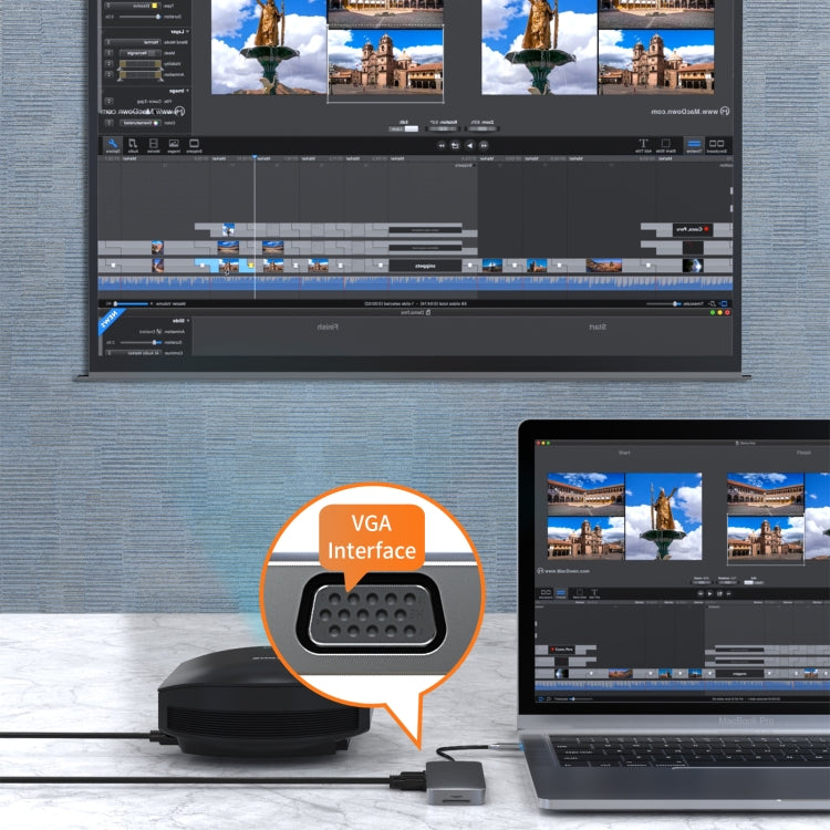 Docking station USB-C 10 in 1 con HDMI, VGA, RJ45 e slot SD/TF