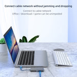 Docking station USB-C 10 in 1 con HDMI, VGA, RJ45 e slot SD/TF