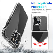Custodia antiurto a quattro angoli in acrilico trasparente + TPU, For iPhone 13 mini, For iPhone 13, For iPhone 13 Pro, For iPhone 13 Pro Max
