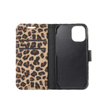 Custodia portafoglio in pelle leopardata per iPhone 13