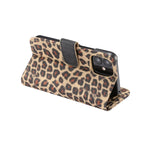 Custodia portafoglio in pelle leopardata per iPhone 13