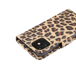 Custodia portafoglio in pelle leopardata per iPhone 13