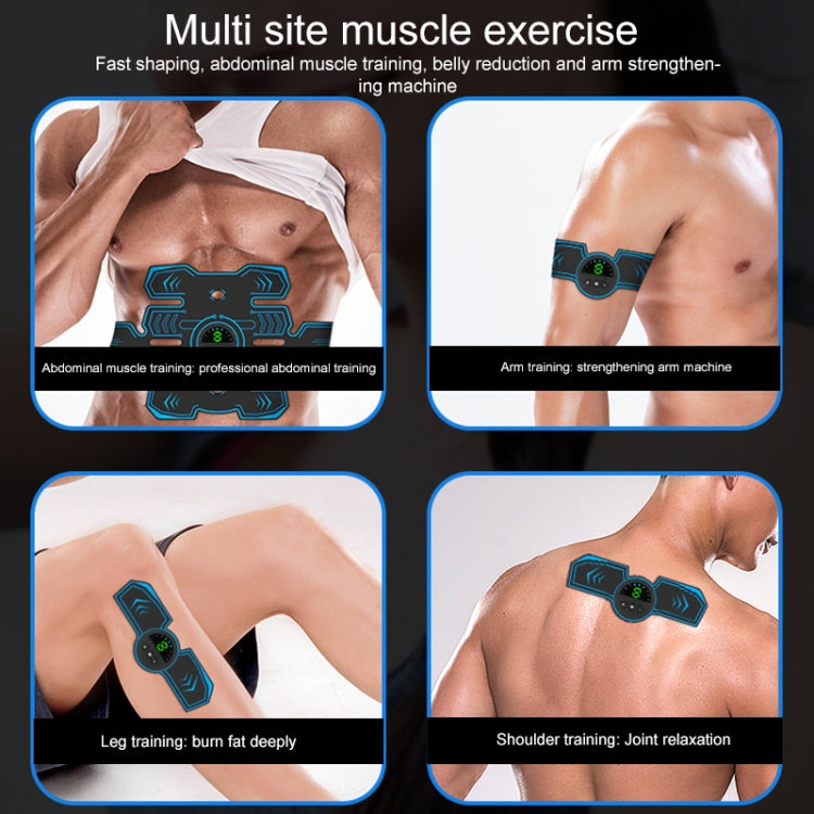 Q88Q Adesivo per muscoli addominali con ricarica USB Allenatore per muscoli addominali con display digitale a LED, Single Abdominal Muscle Sticker, Single Arm Muscle Sticker, Muscle Sticker & Left and Right Arm Sticker