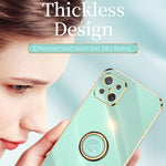 Custodia antiurto in TPU con bordo in oro placcato 6D dritto XINLI con supporto per anello, For OPPO A92s, For OPPO A93, For OPPO F11