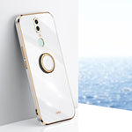Custodia antiurto in TPU con bordo in oro placcato 6D dritto XINLI con supporto per anello, For OPPO A92s, For OPPO A93, For OPPO F11