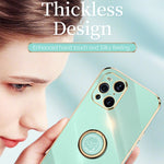 Custodia antiurto in TPU con bordo in oro placcato 6D dritto XINLI con supporto per anello, For OPPO Find X3 Pro, For OPPO K9, For OPPO Reno4