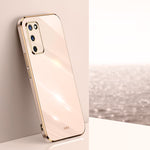 Custodia antiurto in TPU con bordo in oro con placcatura 6D XINLI, For OPPO A55 5G, For OPPO A72, For OPPO A91