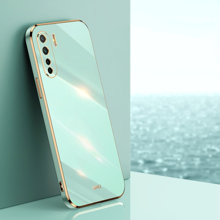 Custodia antiurto in TPU con bordo in oro con placcatura 6D XINLI, For OPPO A55 5G, For OPPO A72, For OPPO A91