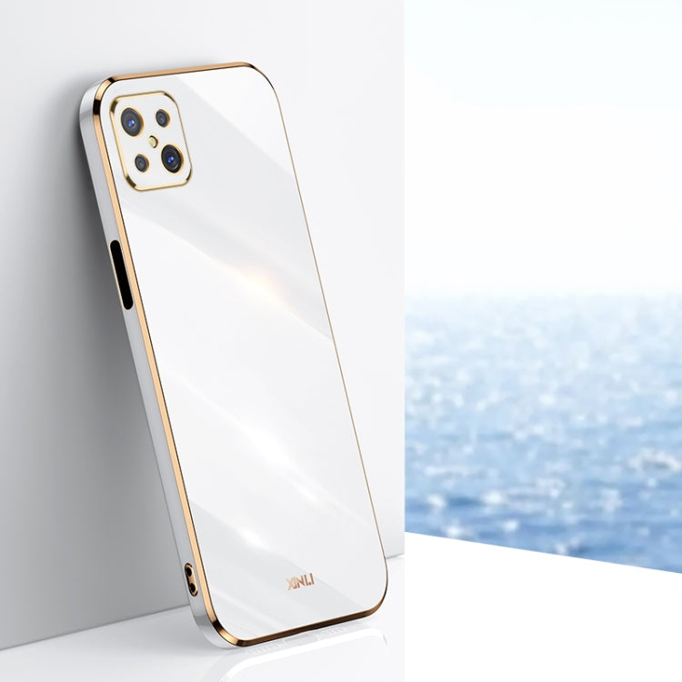 Custodia antiurto in TPU con bordo in oro con placcatura 6D XINLI, For OPPO A92s, For OPPO A93, For OPPO F11