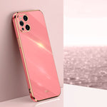 Custodia antiurto in TPU con bordo in oro con placcatura 6D XINLI, For OPPO Find X3 Pro, For OPPO K9, For OPPO Reno4
