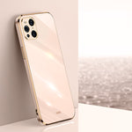 Custodia antiurto in TPU con bordo in oro con placcatura 6D XINLI, For OPPO Find X3 Pro, For OPPO K9, For OPPO Reno4