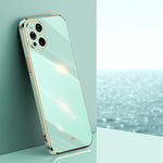 Custodia antiurto in TPU con bordo in oro con placcatura 6D XINLI, For OPPO Find X3 Pro, For OPPO K9, For OPPO Reno4