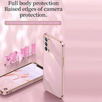 Custodia antiurto in TPU con bordo in oro con placcatura 6D XINLI, For OPPO Reno4 Pro, For OPPO Reno4 SE, For OPPO Reno5 4G