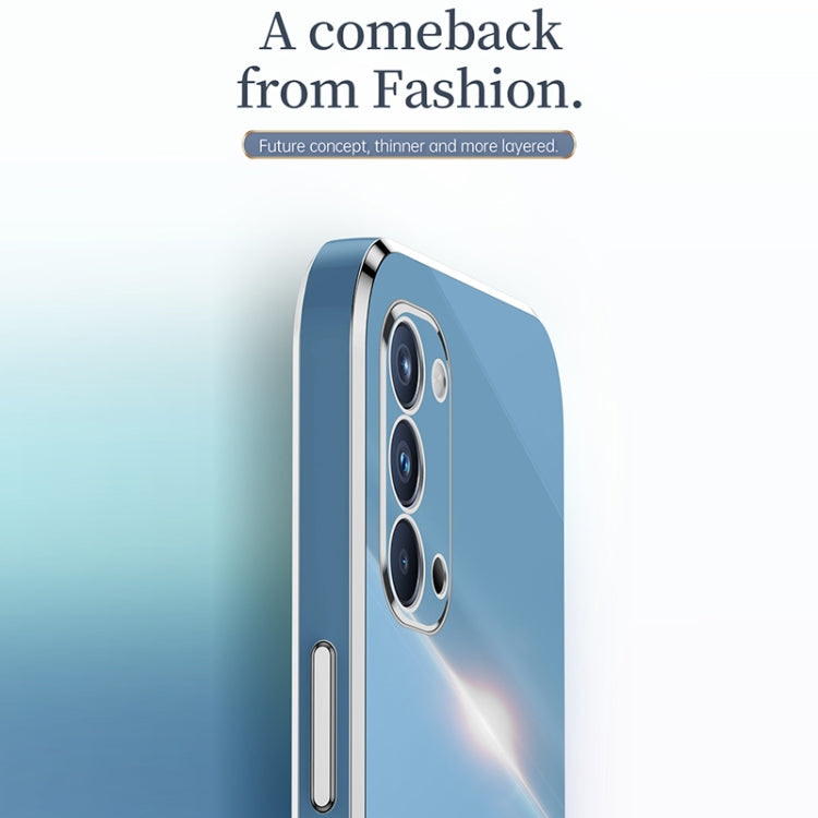 Custodia antiurto in TPU con bordo in oro con placcatura 6D XINLI, For OPPO Reno4 Pro, For OPPO Reno4 SE, For OPPO Reno5 4G