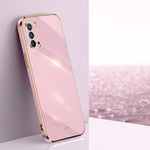 Custodia antiurto in TPU con bordo in oro con placcatura 6D XINLI, For OPPO Reno4 Pro, For OPPO Reno4 SE, For OPPO Reno5 4G