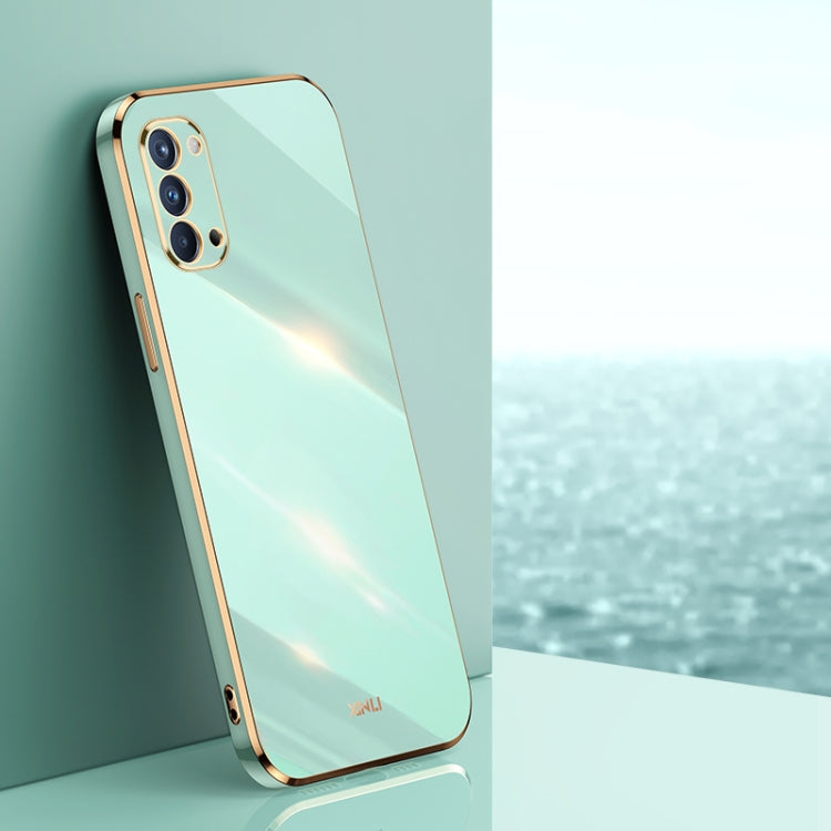 Custodia antiurto in TPU con bordo in oro con placcatura 6D XINLI, For OPPO Reno4 Pro, For OPPO Reno4 SE, For OPPO Reno5 4G