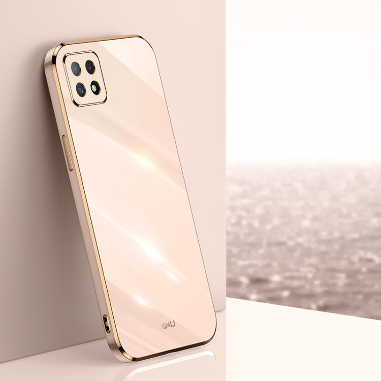 Custodia antiurto in TPU con bordo in oro con placcatura 6D XINLI, For OPPO Reno4 Pro, For OPPO Reno4 SE, For OPPO Reno5 4G