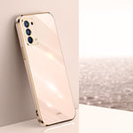 Custodia antiurto in TPU con bordo in oro con placcatura 6D XINLI, For OPPO Reno4 Pro, For OPPO Reno4 SE, For OPPO Reno5 4G