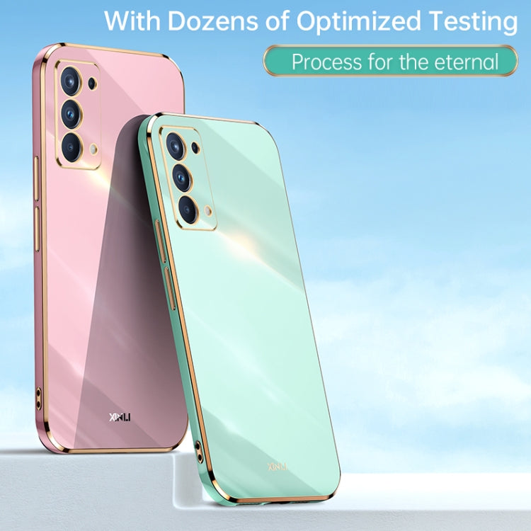 Custodia antiurto in TPU con bordo in oro con placcatura 6D XINLI, For OPPO Reno5 Pro, For OPPO Reno5 Pro+, For OPPO Reno6 Pro+ 5G