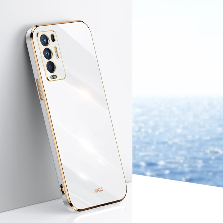 Custodia antiurto in TPU con bordo in oro con placcatura 6D XINLI, For OPPO Reno5 Pro, For OPPO Reno5 Pro+, For OPPO Reno6 Pro+ 5G