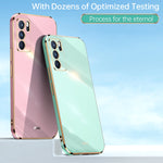 Custodia antiurto in TPU con bordo in oro con placcatura 6D XINLI, For OPPO Reno6 5G, For OPPO Reno6 Pro 5G, For OPPO A53 5G, For OPPO A53