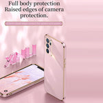Custodia antiurto in TPU con bordo in oro con placcatura 6D XINLI, For OPPO Reno6 5G, For OPPO Reno6 Pro 5G, For OPPO A53 5G, For OPPO A53