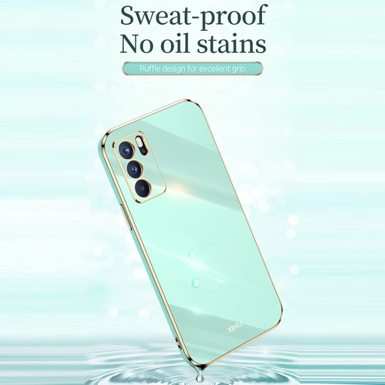Custodia antiurto in TPU con bordo in oro con placcatura 6D XINLI, For OPPO Reno6 5G, For OPPO Reno6 Pro 5G, For OPPO A53 5G, For OPPO A53