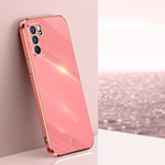 Custodia antiurto in TPU con bordo in oro con placcatura 6D XINLI, For OPPO Reno6 5G, For OPPO Reno6 Pro 5G, For OPPO A53 5G, For OPPO A53