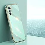 Custodia antiurto in TPU con bordo in oro con placcatura 6D XINLI, For OPPO Reno6 5G, For OPPO Reno6 Pro 5G, For OPPO A53 5G, For OPPO A53