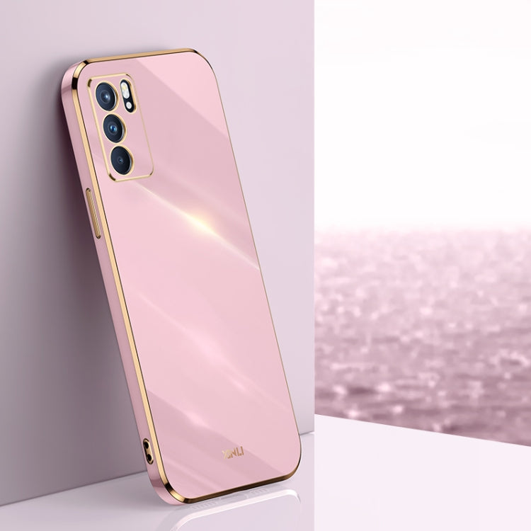 Custodia antiurto in TPU con bordo in oro con placcatura 6D XINLI, For OPPO Reno6 5G, For OPPO Reno6 Pro 5G, For OPPO A53 5G, For OPPO A53
