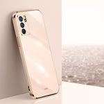 Custodia antiurto in TPU con bordo in oro con placcatura 6D XINLI, For OPPO Reno6 5G, For OPPO Reno6 Pro 5G, For OPPO A53 5G, For OPPO A53