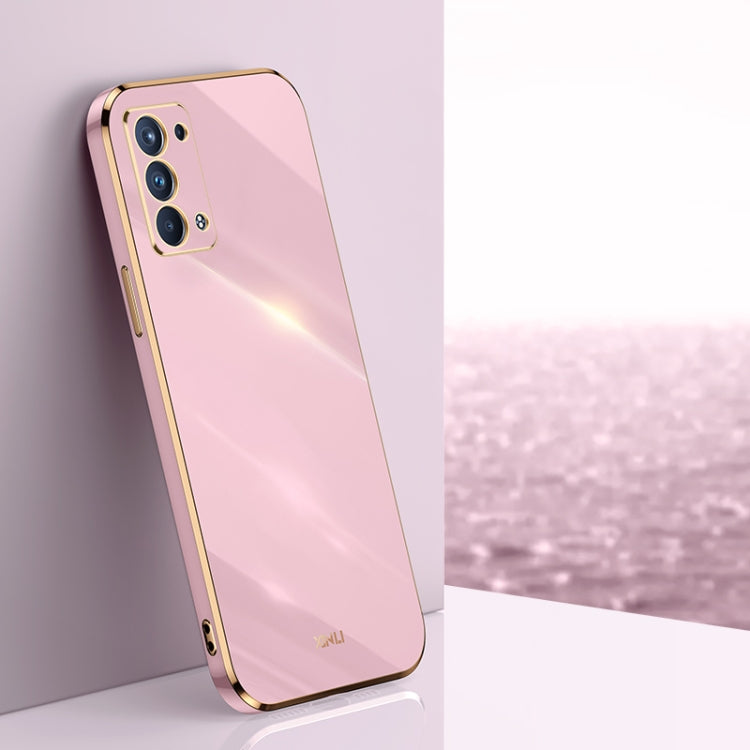 Custodia antiurto in TPU con bordo in oro con placcatura 6D XINLI, For OPPO Reno5 Pro, For OPPO Reno5 Pro+, For OPPO Reno6 Pro+ 5G