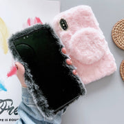 Custodia protettiva peluche con specchio per iPhone