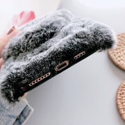 Custodia protettiva peluche con specchio per iPhone