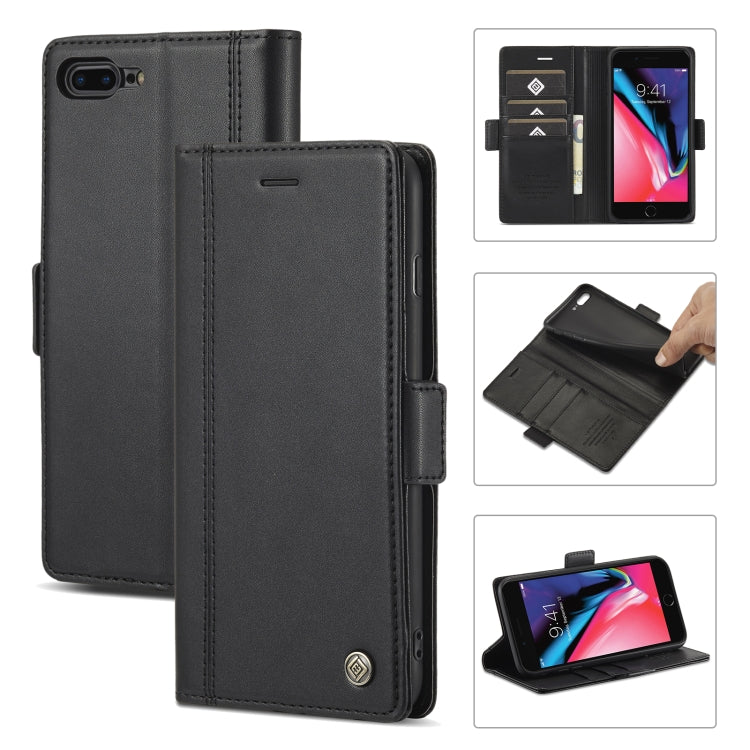 LC.IMEEKE Custodia in pelle a vibrazione orizzontale PU + TPU con fibbia magnetica con supporto e slot per schede e portafoglio, For iPhone 8 Plus & 7 Plus, For iPhone X / XS, For iPhone XS Max, For iPhone XR