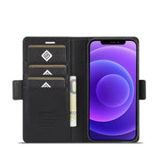 LC.IMEEKE Custodia in pelle a vibrazione orizzontale PU + TPU con fibbia magnetica con supporto e slot per schede e portafoglio, For iPhone 12 / 12 Pro, For iPhone 12 mini