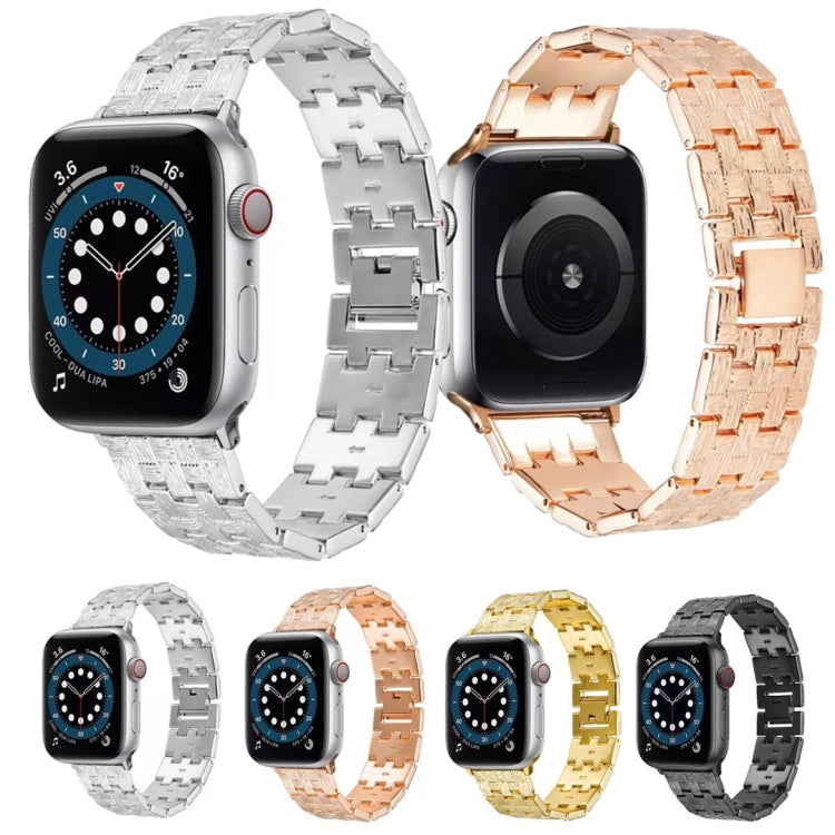 Cinturino di ricambio in acciaio inossidabile con trama intrecciata per la serie Apple Watch, 7 41mm / 6 & SE & 5 & 4 40mm / 3 & 2 & 1 38mm, 7 45mm / 6 & SE & 5 & 4 44mm / 3 & 2 & 1 42mm