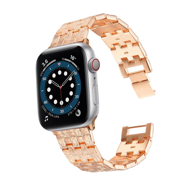 Cinturino di ricambio in acciaio inossidabile con trama intrecciata per la serie Apple Watch, 7 41mm / 6 & SE & 5 & 4 40mm / 3 & 2 & 1 38mm, 7 45mm / 6 & SE & 5 & 4 44mm / 3 & 2 & 1 42mm