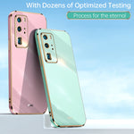 Custodia antiurto in TPU con bordo in oro con placcatura 6D XINLI, For Huawei P40 Pro, For Honor 20, For Honor 20 Pro