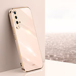 Custodia antiurto in TPU con bordo in oro con placcatura 6D XINLI, For Huawei P40 Pro, For Honor 20, For Honor 20 Pro