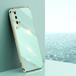 Custodia antiurto in TPU con bordo in oro con placcatura 6D XINLI, For Huawei P40 Pro, For Honor 20, For Honor 20 Pro