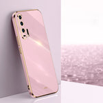 Custodia antiurto in TPU con bordo in oro con placcatura 6D XINLI, For Huawei P40 Pro, For Honor 20, For Honor 20 Pro
