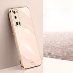 Custodia antiurto in TPU con bordo in oro con placcatura 6D XINLI, For Honor 20 Lite, For Honor 30, For Honor 30 Pro