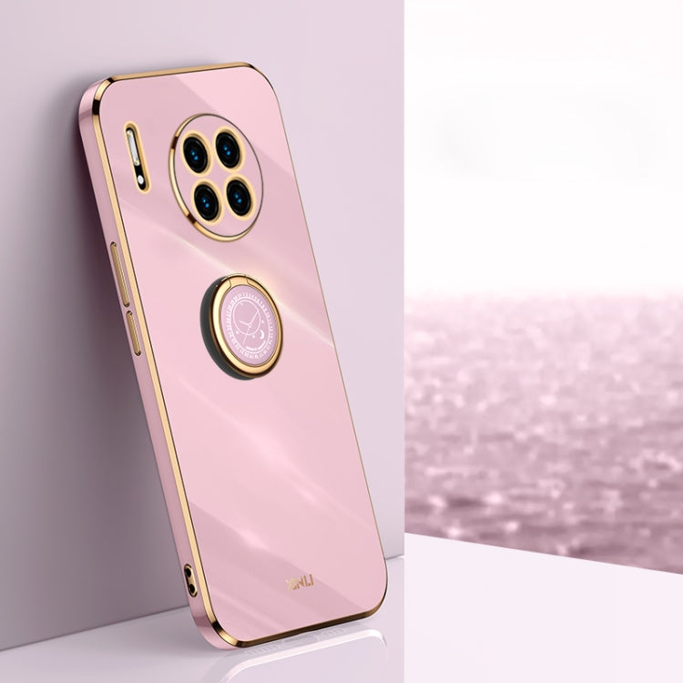 Custodia antiurto in TPU con bordo in oro placcato 6D dritto XINLI con supporto per anello, For Huawei Mate 30, For Huawei Mate 30 Pro, For Huawei Mate 40