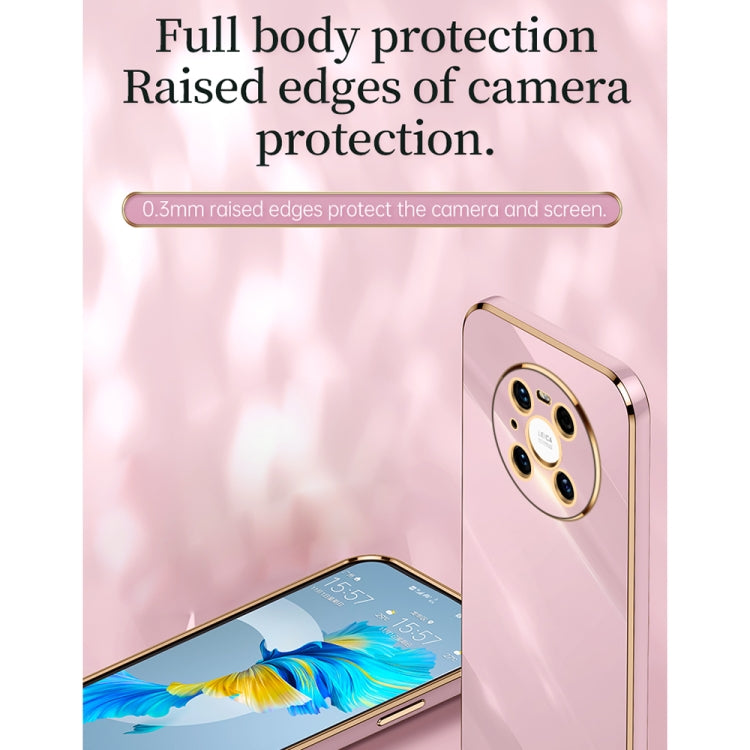 Custodia antiurto in TPU con bordo in oro placcato 6D dritto XINLI con supporto per anello, For Huawei Mate 40 Pro, For Huawei nova 6 5G, For Huawei nova 6 SE